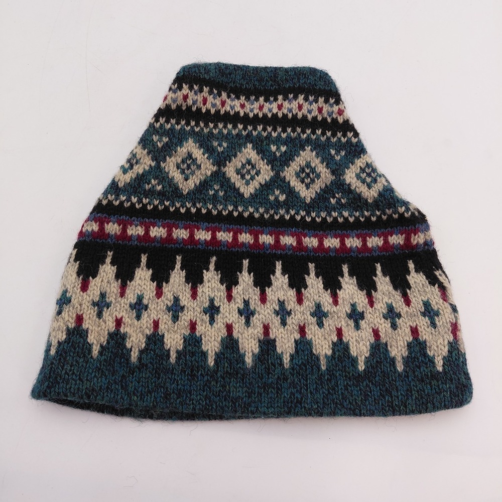 Knit Outerwear Nordic Cap Hat Beanie Geometric Ski Wool Nylon Colorful Cabin - Picture 2 of 7